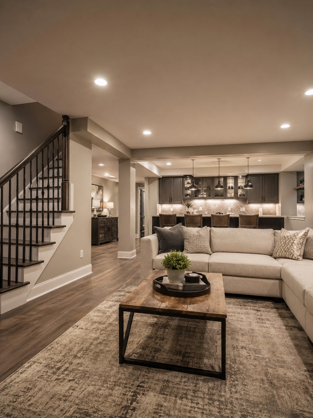 Finished basement renovation