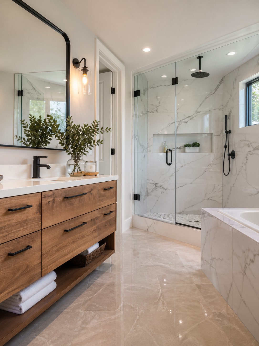 Luxury bathroom remodeling project